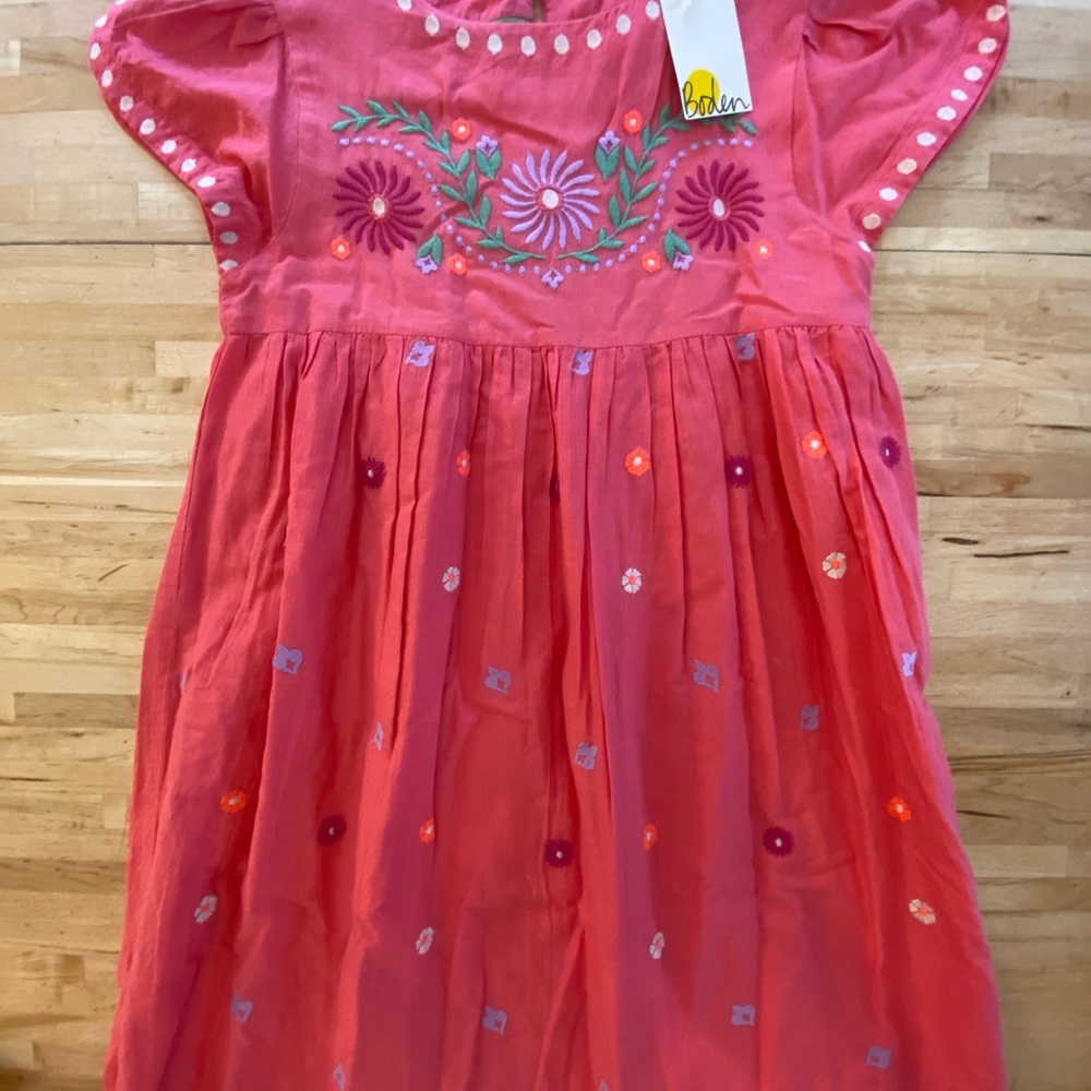 Boden Pink Puff Sleeve Sundress Casual